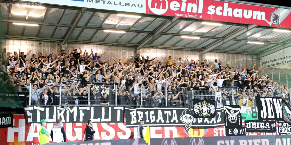 Ried - Sturm Graz
Oesterreichische Fussball Bundesliga, 9. Runde, SV Ried - SK Sturm Graz, Arena Ried, 20.09.2014. 

Foto zeigt Fans von Sturm
