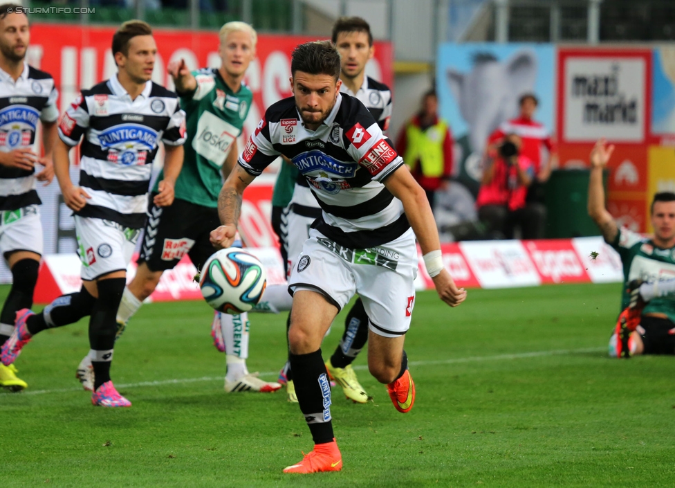 Ried - Sturm Graz
Oesterreichische Fussball Bundesliga, 9. Runde, SV Ried - SK Sturm Graz, Arena Ried, 20.09.2014. 

Foto zeigt Marco Djuricin (Sturm)
