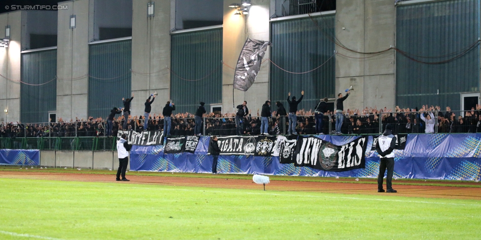 Austria Salzburg - Sturm Graz
OEFB Cup, 2. Runde, SV Austria Salzburg - SK Sturm Graz, Stadion Voecklabruck, 23.09.2014. 

Foto zeigt Fans von Sturm
