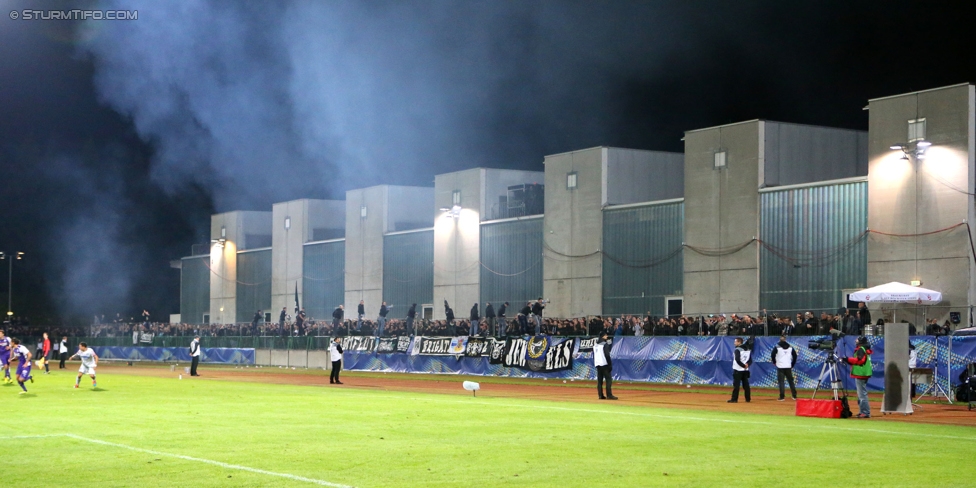 Austria Salzburg - Sturm Graz
OEFB Cup, 2. Runde, SV Austria Salzburg - SK Sturm Graz, Stadion Voecklabruck, 23.09.2014. 

Foto zeigt Fans von Sturm
