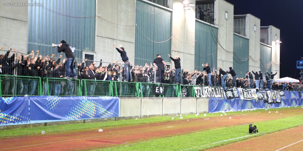 Austria Salzburg - Sturm Graz
OEFB Cup, 2. Runde, SV Austria Salzburg - SK Sturm Graz, Stadion Voecklabruck, 23.09.2014. 

Foto zeigt Fans von Sturm
