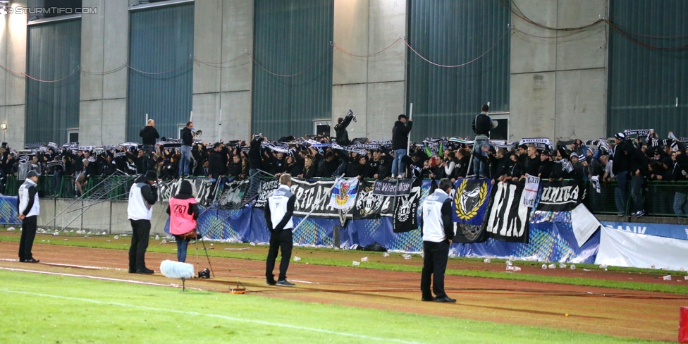 Austria Salzburg - Sturm Graz
OEFB Cup, 2. Runde, SV Austria Salzburg - SK Sturm Graz, Stadion Voecklabruck, 23.09.2014. 

Foto zeigt Fans von Sturm
