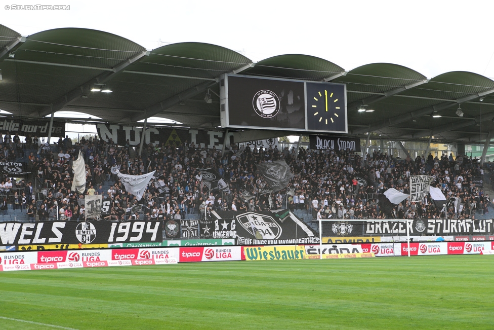 Sturm Graz - Altach
Oesterreichische Fussball Bundesliga, 10. Runde, SK Sturm Graz - SCR Altach, Stadion Liebenau Graz, 27.09.2014. 

Foto zeigt Fans von Sturm
