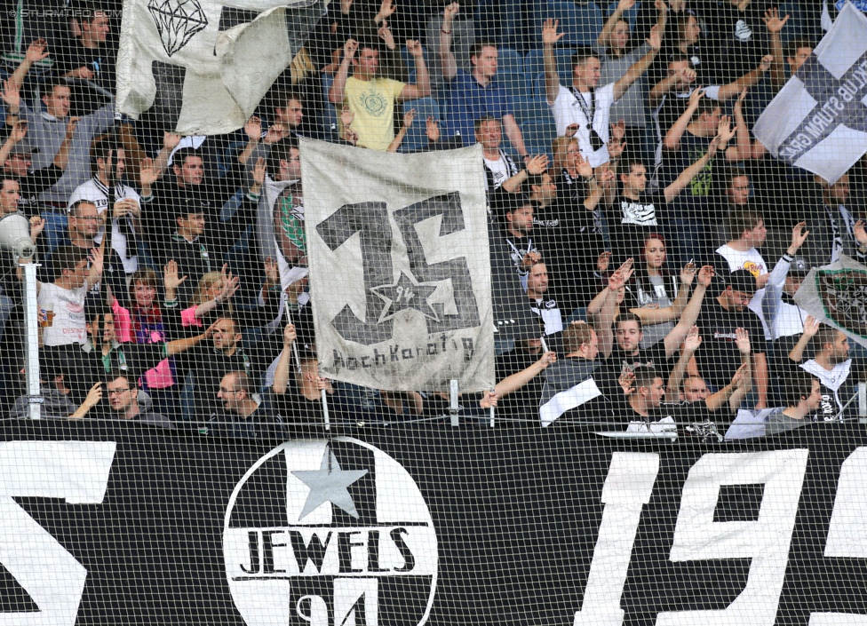 Sturm Graz - Altach
Oesterreichische Fussball Bundesliga, 10. Runde, SK Sturm Graz - SCR Altach, Stadion Liebenau Graz, 27.09.2014. 

Foto zeigt Fans von Sturm
