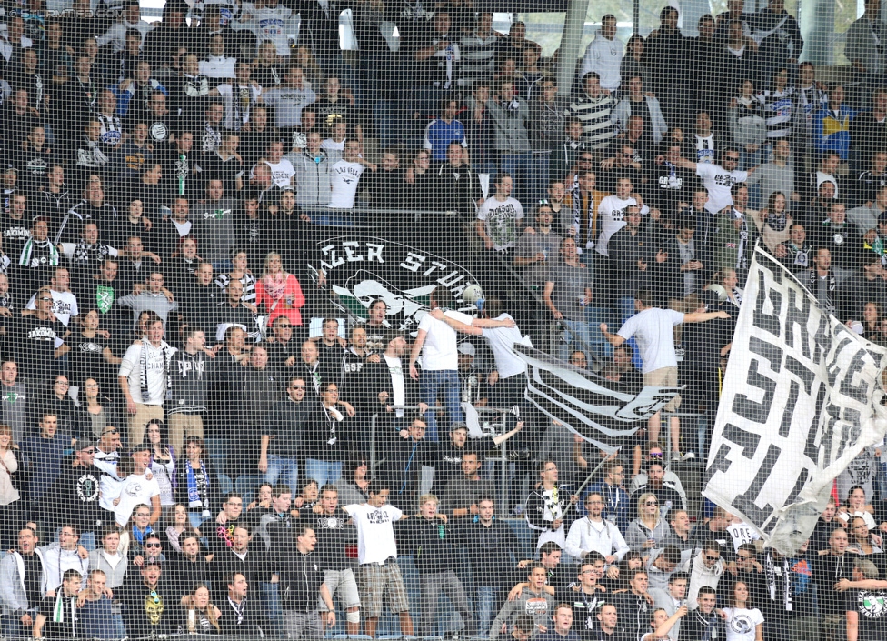 Sturm Graz - Altach
Oesterreichische Fussball Bundesliga, 10. Runde, SK Sturm Graz - SCR Altach, Stadion Liebenau Graz, 27.09.2014. 

Foto zeigt Fans von Sturm
