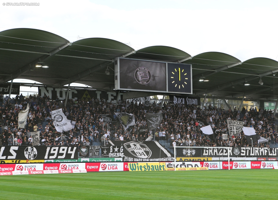 Sturm Graz - Altach
Oesterreichische Fussball Bundesliga, 10. Runde, SK Sturm Graz - SCR Altach, Stadion Liebenau Graz, 27.09.2014. 

Foto zeigt Fans von Sturm
