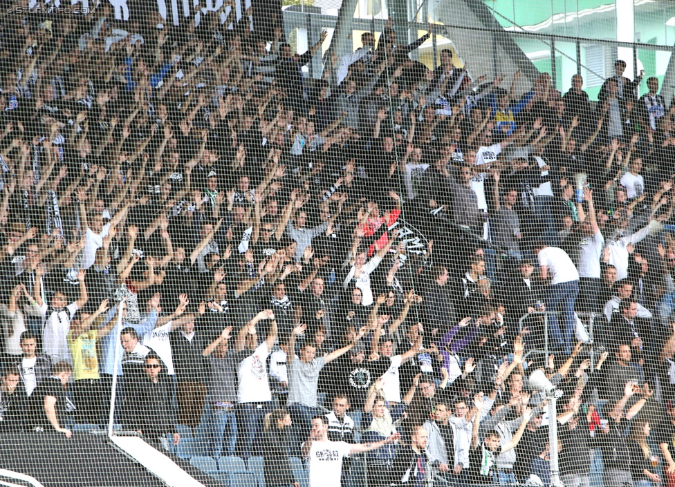 Sturm Graz - Altach
Oesterreichische Fussball Bundesliga, 10. Runde, SK Sturm Graz - SCR Altach, Stadion Liebenau Graz, 27.09.2014. 

Foto zeigt Fans von Sturm
