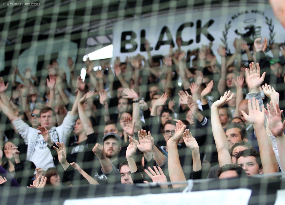 Sturm Graz - Altach
Oesterreichische Fussball Bundesliga, 10. Runde, SK Sturm Graz - SCR Altach, Stadion Liebenau Graz, 27.09.2014. 

Foto zeigt Fans von Sturm
