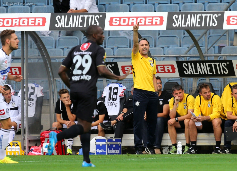 Sturm Graz - Altach
Oesterreichische Fussball Bundesliga, 10. Runde, SK Sturm Graz - SCR Altach, Stadion Liebenau Graz, 27.09.2014. 

Foto zeigt Guenther Neukirchner (Cheftrainer Sturm)
