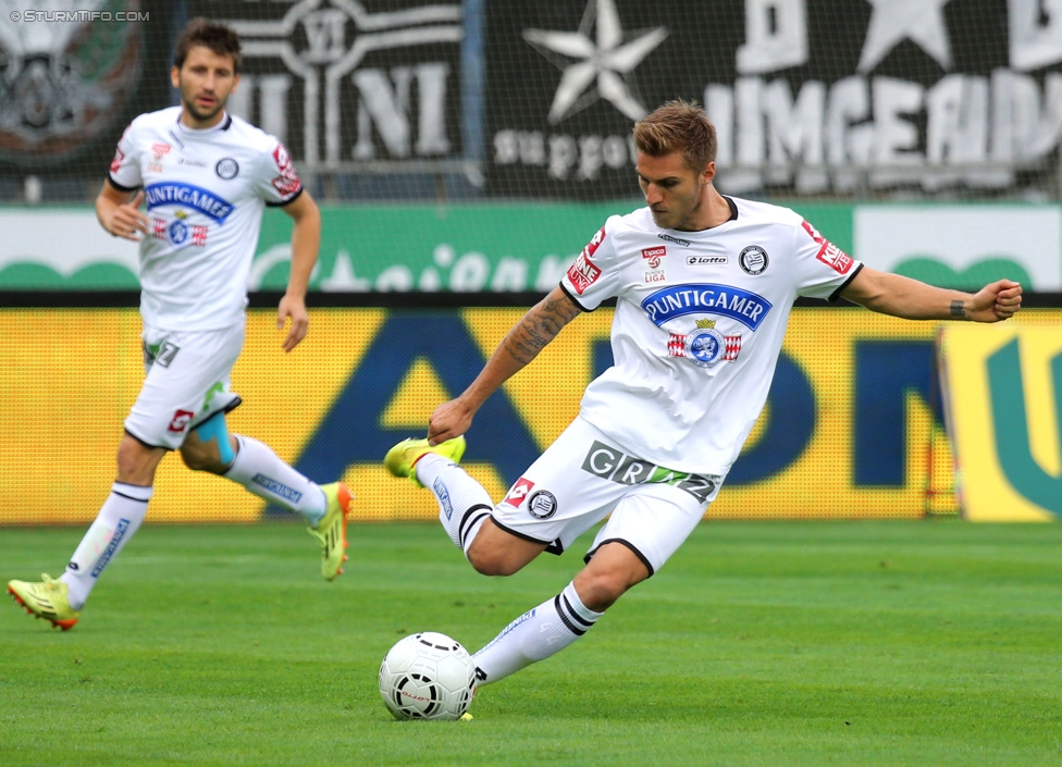 Sturm Graz - Altach
Oesterreichische Fussball Bundesliga, 10. Runde, SK Sturm Graz - SCR Altach, Stadion Liebenau Graz, 27.09.2014. 

Foto zeigt Thorsten Schick (Sturm)
