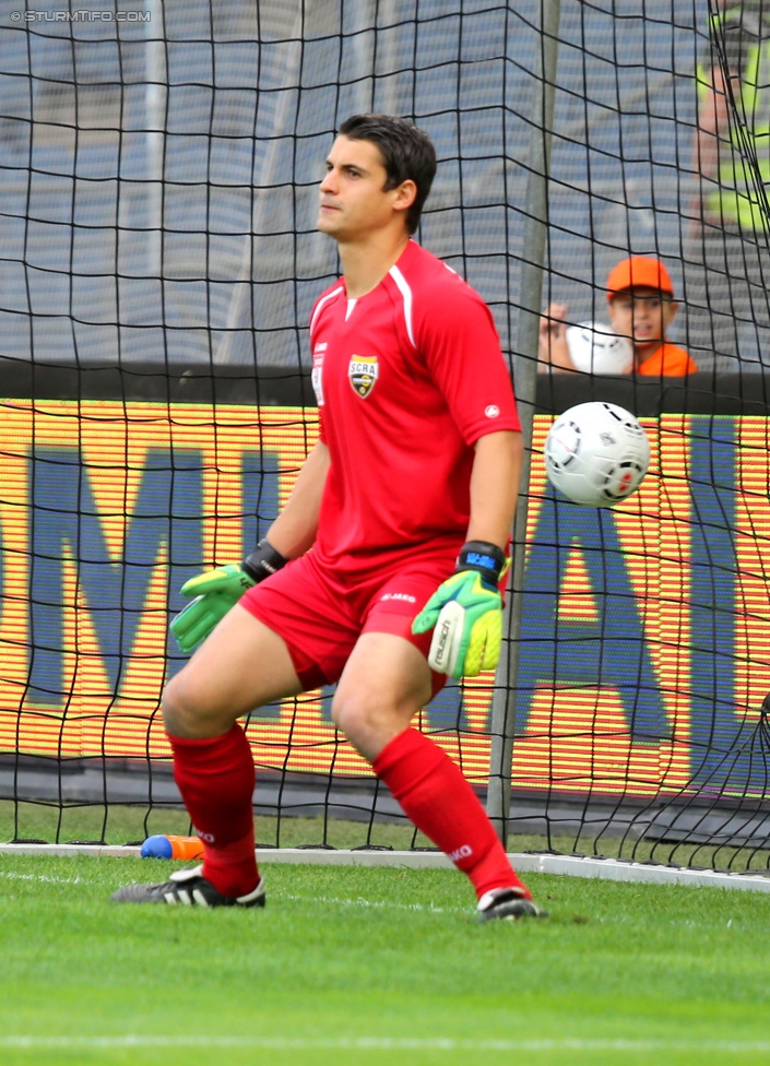 Sturm Graz - Altach
Oesterreichische Fussball Bundesliga, 10. Runde, SK Sturm Graz - SCR Altach, Stadion Liebenau Graz, 27.09.2014. 

Foto zeigt Martin Kobras (Altach)
Schlüsselwörter: tor