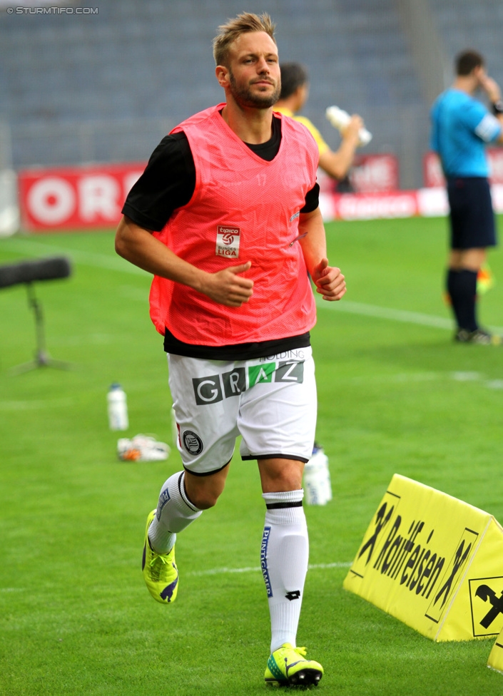 Sturm Graz - Altach
Oesterreichische Fussball Bundesliga, 10. Runde, SK Sturm Graz - SCR Altach, Stadion Liebenau Graz, 27.09.2014. 

Foto zeigt Martin Ehrenreich (Sturm)
