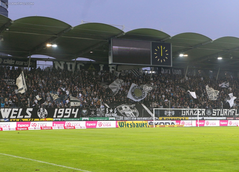 Sturm Graz - Groedig
Oesterreichische Fussball Bundesliga, 11. Runde, SK Sturm Graz - SV Groedig, Stadion Liebenau Graz, 04.10.2014. 

Foto zeigt Fans von Sturm
