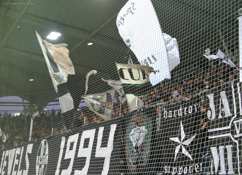 Sturm Graz - Groedig
Oesterreichische Fussball Bundesliga, 11. Runde, SK Sturm Graz - SV Groedig, Stadion Liebenau Graz, 04.10.2014. 

Foto zeigt Fans von Sturm
