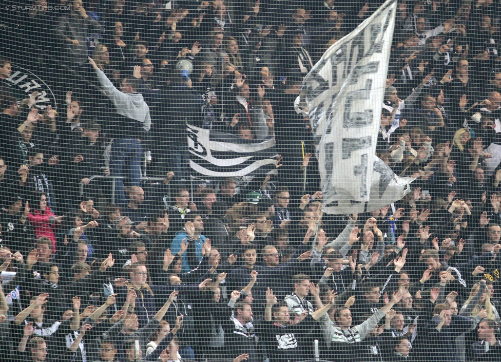 Sturm Graz - Groedig
Oesterreichische Fussball Bundesliga, 11. Runde, SK Sturm Graz - SV Groedig, Stadion Liebenau Graz, 04.10.2014. 

Foto zeigt Fans von Sturm
