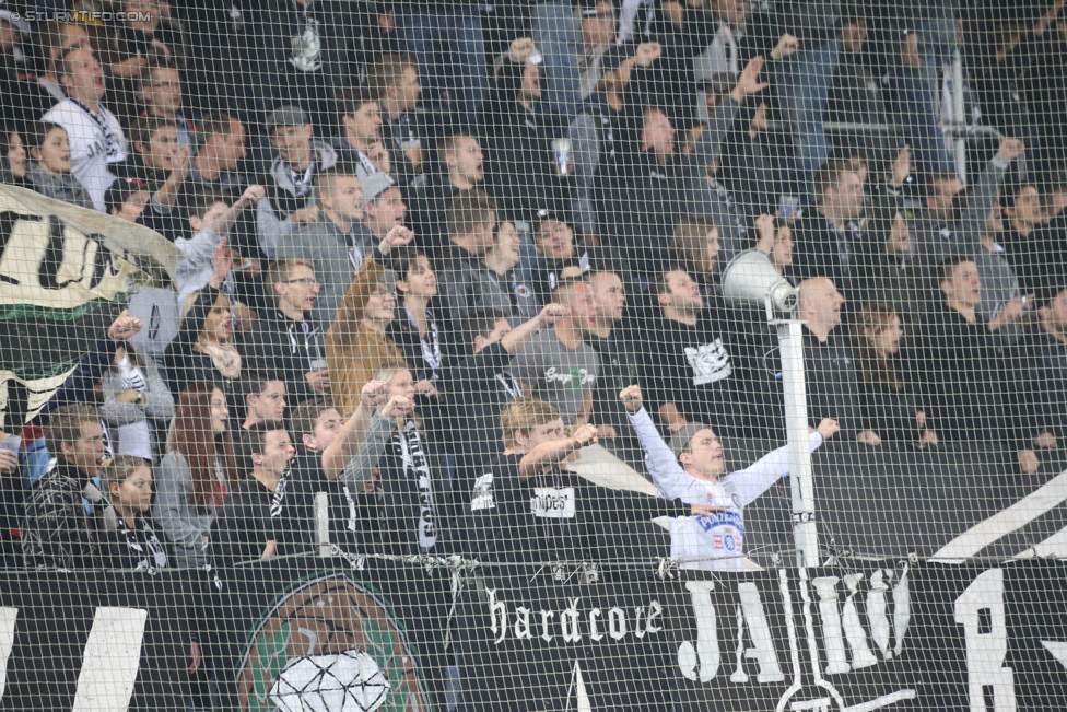 Sturm Graz - Groedig
Oesterreichische Fussball Bundesliga, 11. Runde, SK Sturm Graz - SV Groedig, Stadion Liebenau Graz, 04.10.2014. 

Foto zeigt Fans von Sturm
