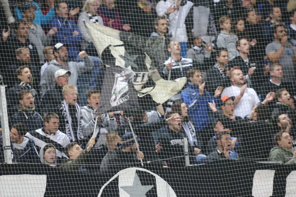 Sturm Graz - Groedig
Oesterreichische Fussball Bundesliga, 11. Runde, SK Sturm Graz - SV Groedig, Stadion Liebenau Graz, 04.10.2014. 

Foto zeigt Fans von Sturm
