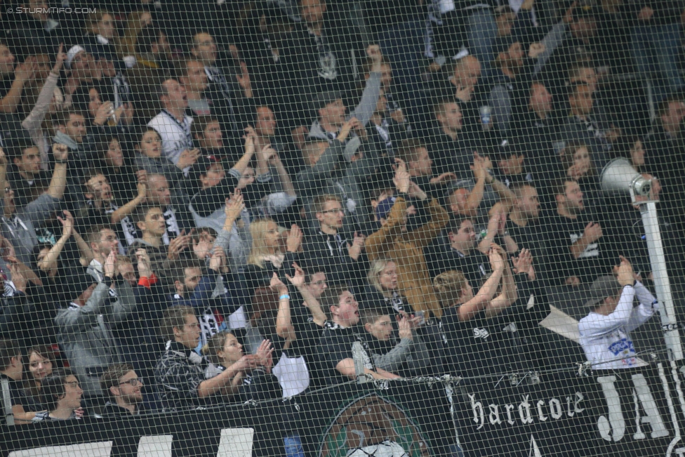 Sturm Graz - Groedig
Oesterreichische Fussball Bundesliga, 11. Runde, SK Sturm Graz - SV Groedig, Stadion Liebenau Graz, 04.10.2014. 

Foto zeigt Fans von Sturm
