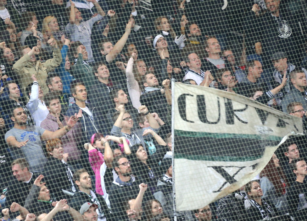 Sturm Graz - Groedig
Oesterreichische Fussball Bundesliga, 11. Runde, SK Sturm Graz - SV Groedig, Stadion Liebenau Graz, 04.10.2014. 

Foto zeigt Fans von Sturm
