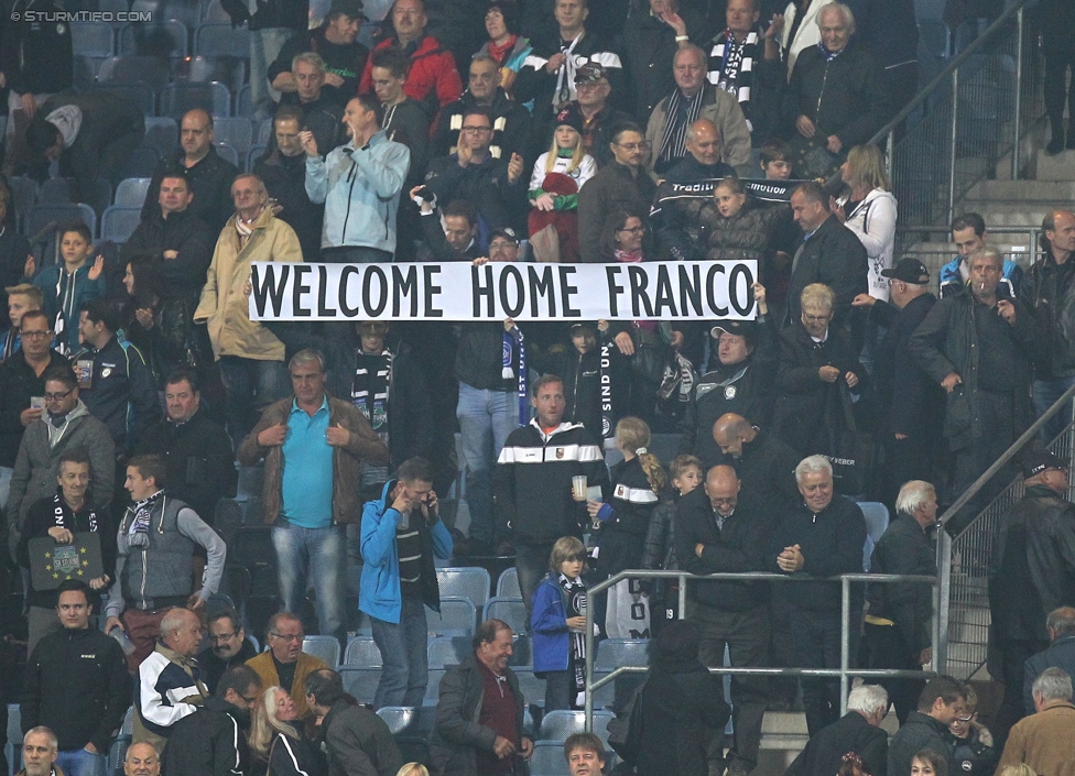 Sturm Graz - Groedig
Oesterreichische Fussball Bundesliga, 11. Runde, SK Sturm Graz - SV Groedig, Stadion Liebenau Graz, 04.10.2014. 

Foto zeigt Fans von Sturm
