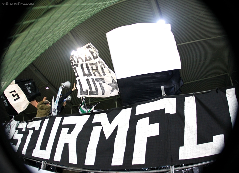 Sturm Graz - Groedig
Oesterreichische Fussball Bundesliga, 11. Runde, SK Sturm Graz - SV Groedig, Stadion Liebenau Graz, 04.10.2014. 

Foto zeigt Fans von Sturm
