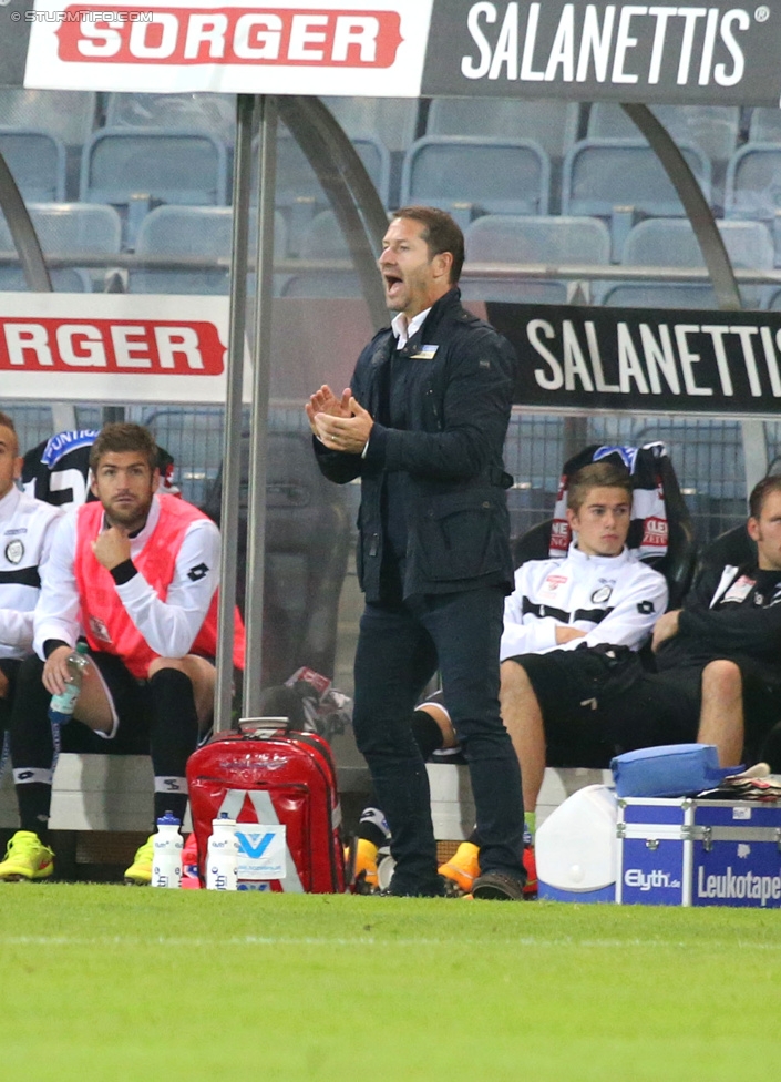 Sturm Graz - Groedig
Oesterreichische Fussball Bundesliga, 11. Runde, SK Sturm Graz - SV Groedig, Stadion Liebenau Graz, 04.10.2014. 

Foto zeigt Franco Foda (Cheftrainer Sturm)
