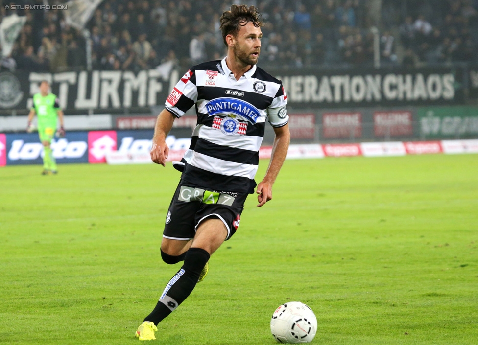 Sturm Graz - Groedig
Oesterreichische Fussball Bundesliga, 11. Runde, SK Sturm Graz - SV Groedig, Stadion Liebenau Graz, 04.10.2014. 

Foto zeigt Michael Madl (Sturm)
