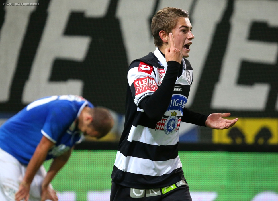 Sturm Graz - Groedig
Oesterreichische Fussball Bundesliga, 11. Runde, SK Sturm Graz - SV Groedig, Stadion Liebenau Graz, 04.10.2014. 

Foto zeigt Andreas Gruber (Sturm)
