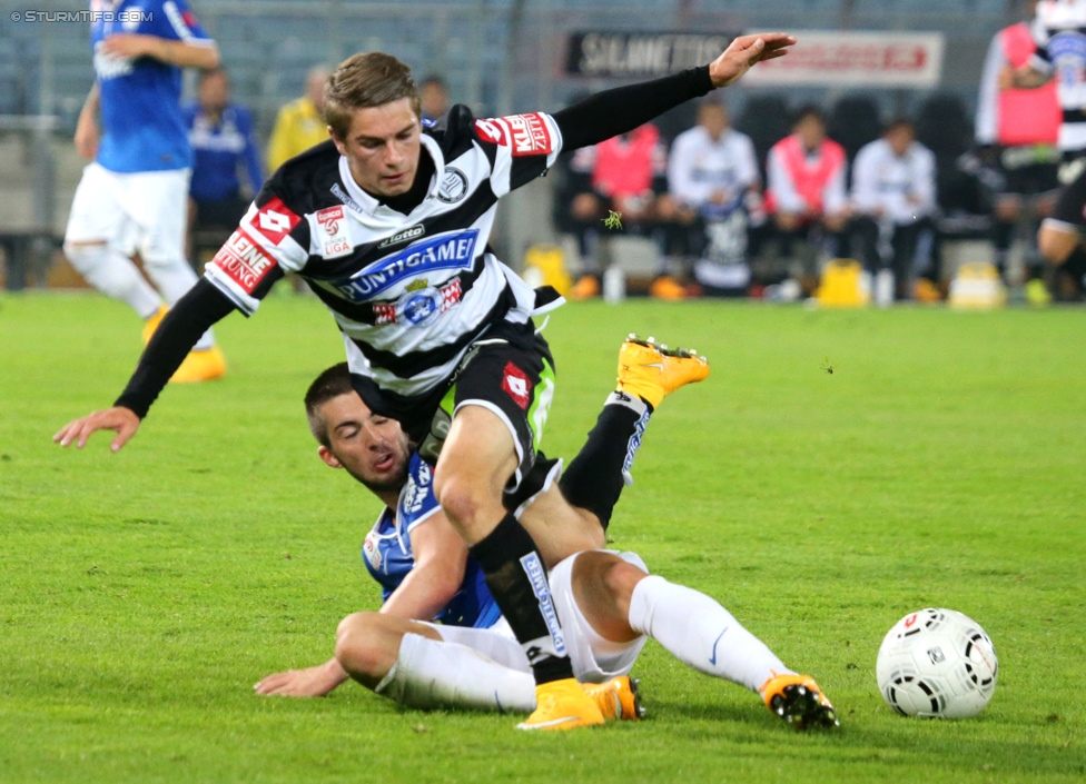 Sturm Graz - Groedig
Oesterreichische Fussball Bundesliga, 11. Runde, SK Sturm Graz - SV Groedig, Stadion Liebenau Graz, 04.10.2014. 

Foto zeigt Andreas Gruber (Sturm)
