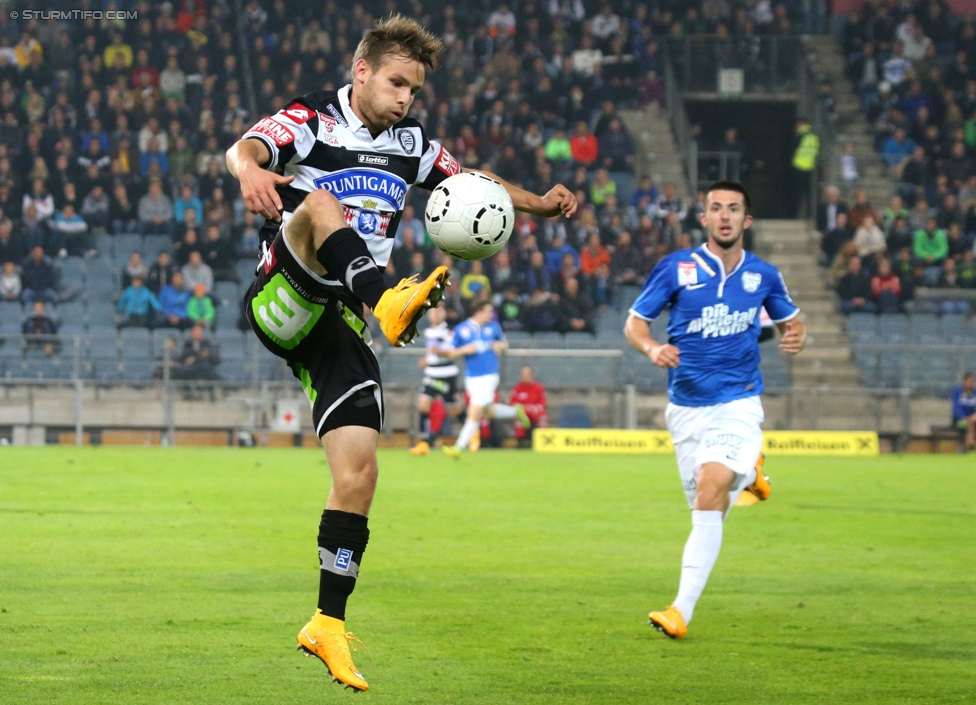 Sturm Graz - Groedig
Oesterreichische Fussball Bundesliga, 11. Runde, SK Sturm Graz - SV Groedig, Stadion Liebenau Graz, 04.10.2014. 

Foto zeigt David Schloffer (Sturm)
