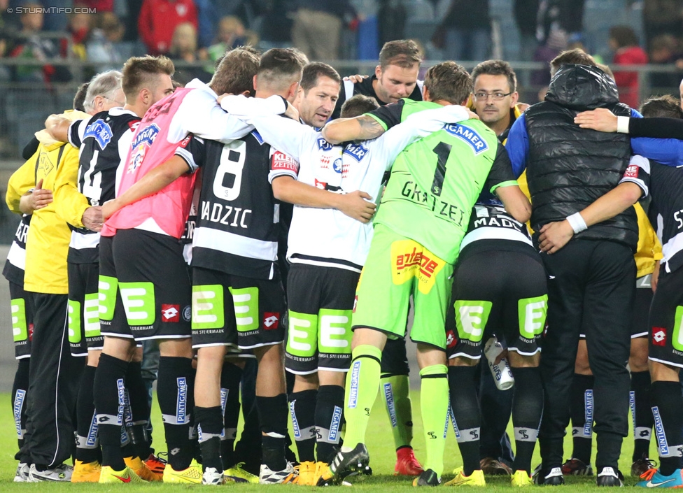 Sturm Graz - Groedig
Oesterreichische Fussball Bundesliga, 11. Runde, SK Sturm Graz - SV Groedig, Stadion Liebenau Graz, 04.10.2014. 

Foto zeigt die Mannschaft von Sturm
