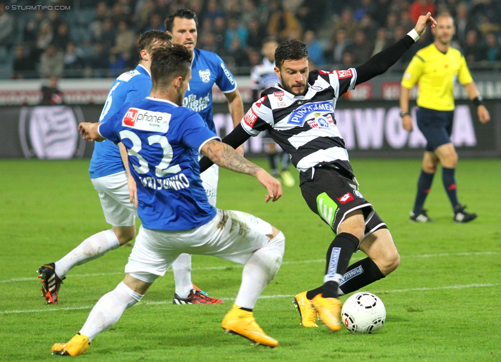 Sturm Graz - Groedig
Oesterreichische Fussball Bundesliga, 11. Runde, SK Sturm Graz - SV Groedig, Stadion Liebenau Graz, 04.10.2014. 

Foto zeigt Marco Djuricin (Sturm)
