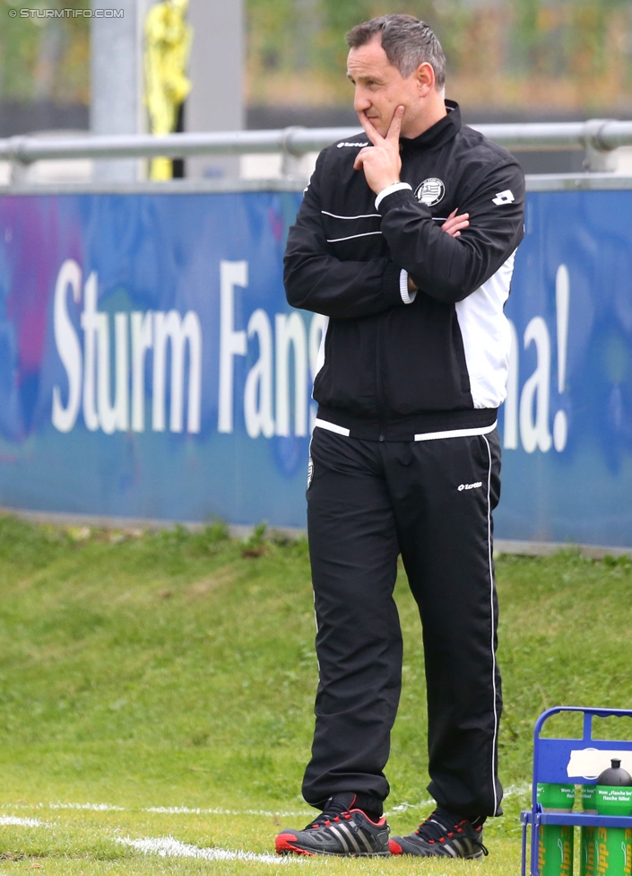 Sturm Damen - LUV
OEFB Frauenliga, 6. Runde,  SK Sturm Graz Damen - LUV Graz, Trainingszentrum Messendorf, 04.10.2014. 

Foto zeigt Markus Hiden (Cheftrainer Sturm Damen)
