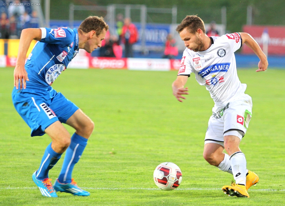 Wiener Neustadt - Sturm Graz
Oesterreichische Fussball Bundesliga, 12. Runde, SC Wiener Neustadt - SK Sturm Graz, Stadion Wiener Neustadt, 19.10.2014. 

Foto zeigt David Schloffer (Sturm)
