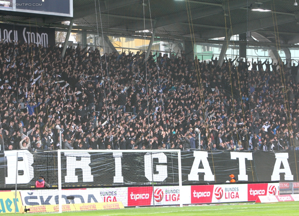 Sturm Graz - Rapid Wien
Oesterreichische Fussball Bundesliga, 13. Runde, SK Sturm Graz - SK Rapid Wien, Stadion Liebenau Graz, 25.10.2014. 

Foto zeigt Fans von Sturm
