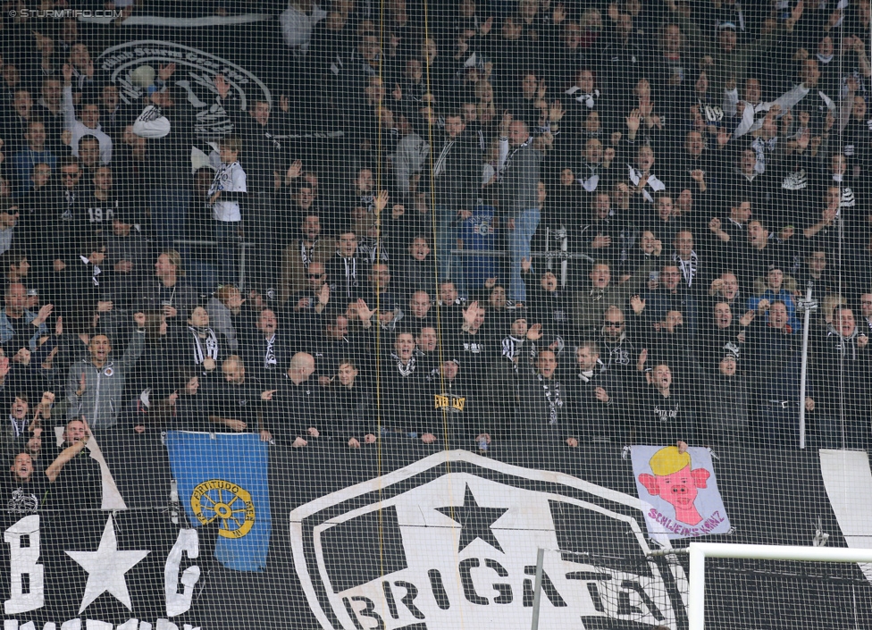 Sturm Graz - Rapid Wien
Oesterreichische Fussball Bundesliga, 13. Runde, SK Sturm Graz - SK Rapid Wien, Stadion Liebenau Graz, 25.10.2014. 

Foto zeigt Fans von Sturm
