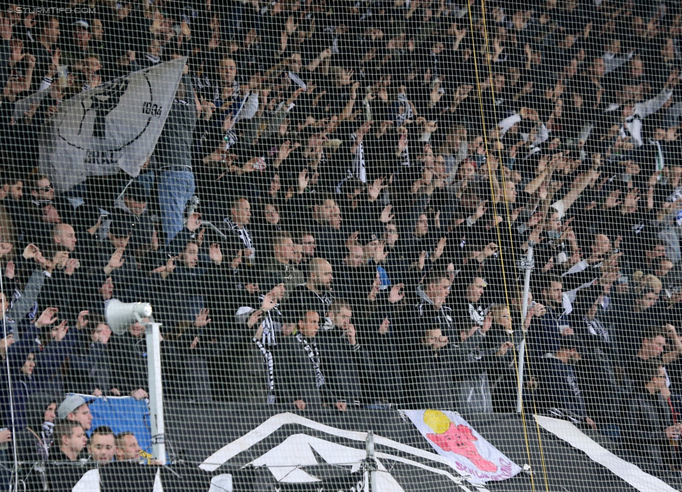 Sturm Graz - Rapid Wien
Oesterreichische Fussball Bundesliga, 13. Runde, SK Sturm Graz - SK Rapid Wien, Stadion Liebenau Graz, 25.10.2014. 

Foto zeigt Fans von Sturm
