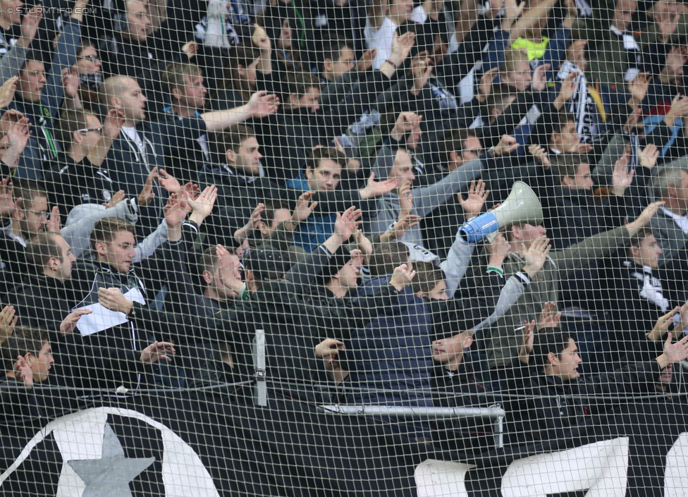 Sturm Graz - Rapid Wien
Oesterreichische Fussball Bundesliga, 13. Runde, SK Sturm Graz - SK Rapid Wien, Stadion Liebenau Graz, 25.10.2014. 

Foto zeigt Fans von Sturm
