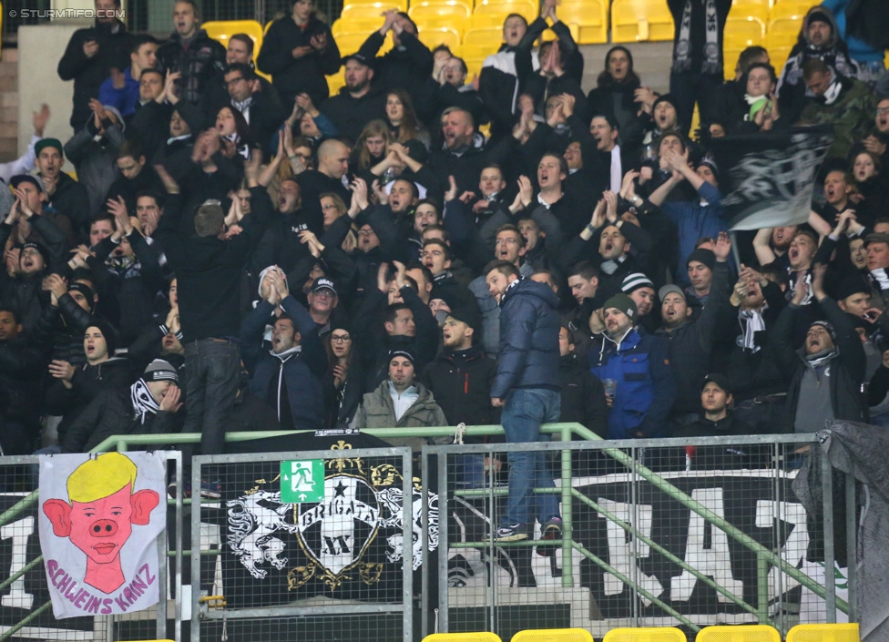 Rapid Wien - Sturm Graz
OEFB Cup, Achtelfinale, SK Rapid Wien - SK Sturm Graz, Ernst-Happel-Stadion Wien, 29.10.2014. 

Foto zeigt Fans von Sturm
