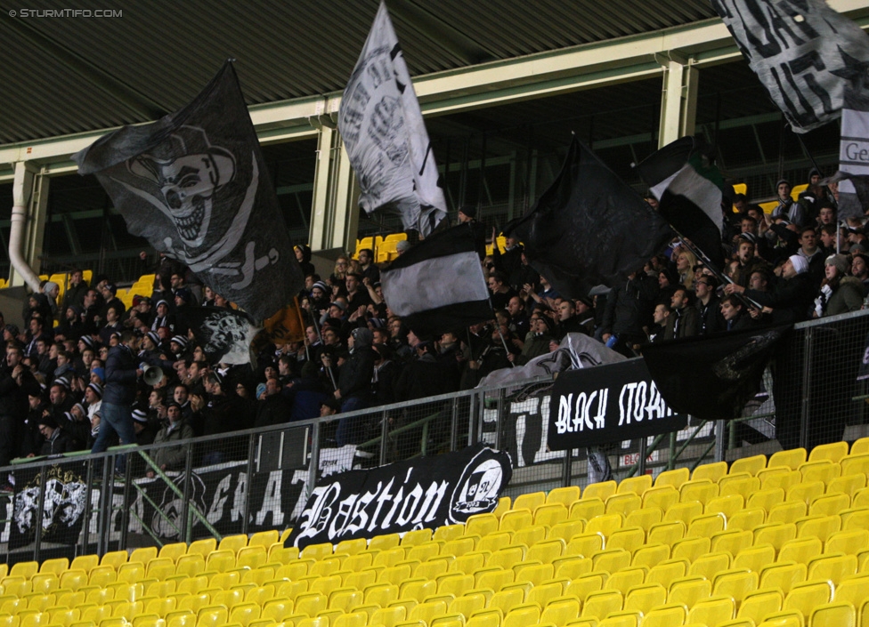 Rapid Wien - Sturm Graz
OEFB Cup, Achtelfinale, SK Rapid Wien - SK Sturm Graz, Ernst-Happel-Stadion Wien, 29.10.2014. 

Foto zeigt Fans von Sturm
