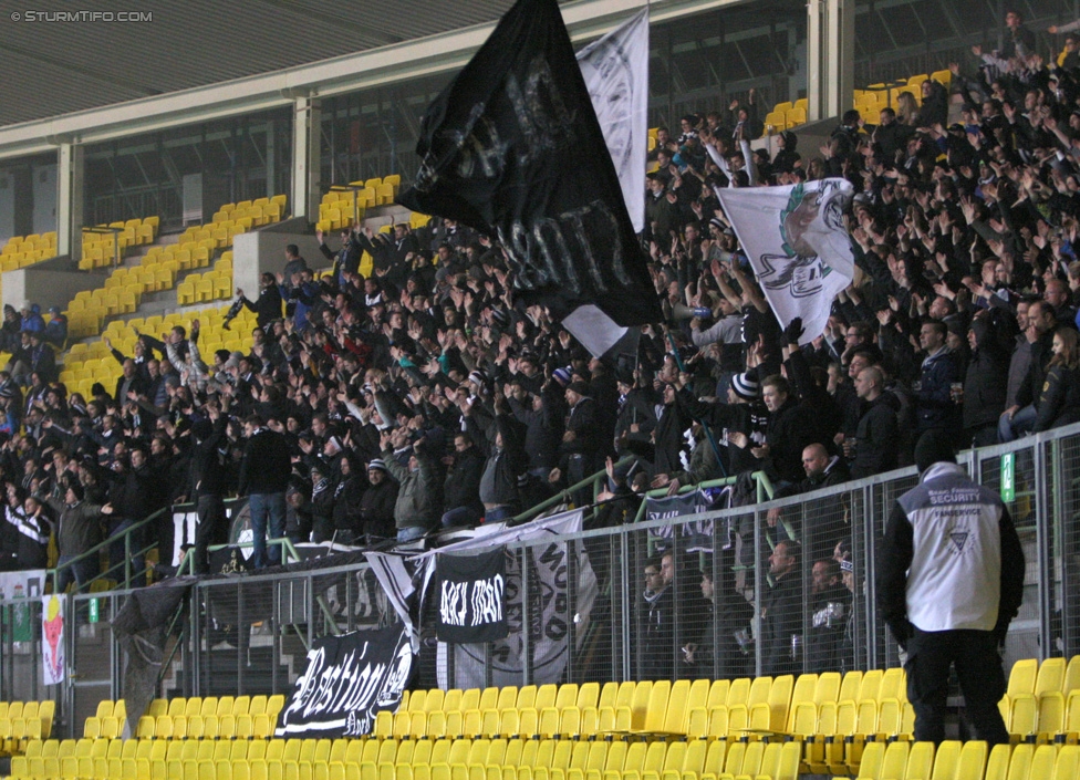 Rapid Wien - Sturm Graz
OEFB Cup, Achtelfinale, SK Rapid Wien - SK Sturm Graz, Ernst-Happel-Stadion Wien, 29.10.2014. 

Foto zeigt Fans von Sturm
