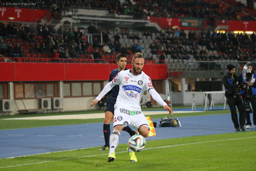 Rapid Wien - Sturm Graz
OEFB Cup, Achtelfinale, SK Rapid Wien - SK Sturm Graz, Ernst-Happel-Stadion Wien, 29.10.2014. 

Foto zeigt Martin Ehrenreich (Sturm)
