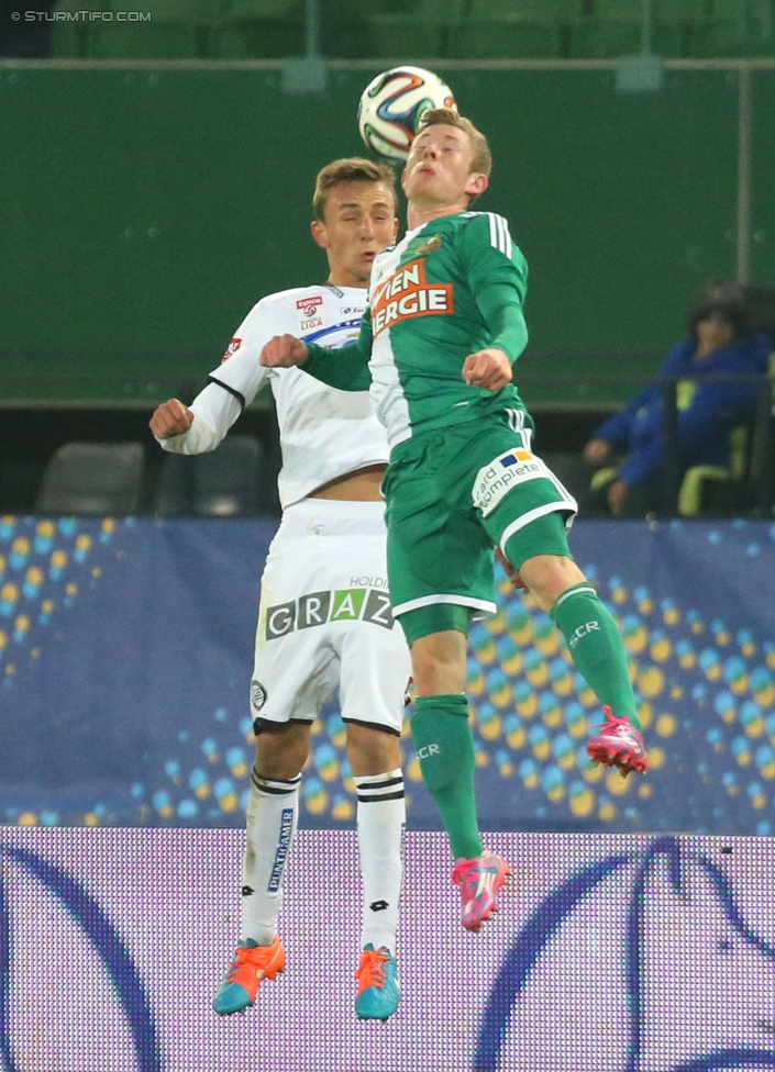 Rapid Wien - Sturm Graz
OEFB Cup, Achtelfinale, SK Rapid Wien - SK Sturm Graz, Ernst-Happel-Stadion Wien, 29.10.2014. 

Foto zeigt Daniel Beichler (Sturm) und Florian Kainz (Rapid)
