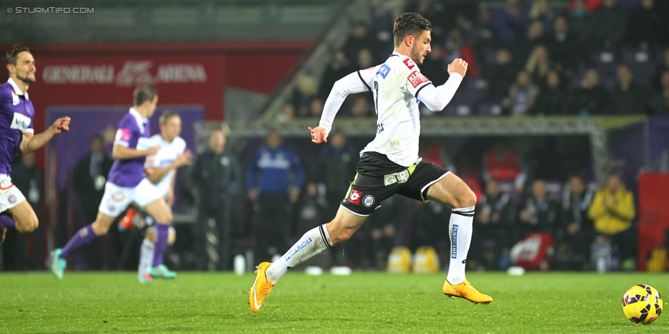 Austria Wien - Sturm Graz
Oesterreichische Fussball Bundesliga, 14. Runde, FK Austria Wien - SK Sturm Graz, Franz-Horr-Stadion Wien, 01.11.2014. 

Foto zeigt Marco Djuricin (Sturm)
Schlüsselwörter: tor