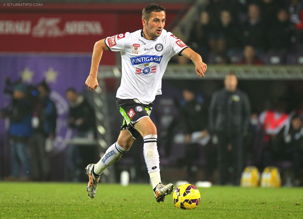 Austria Wien - Sturm Graz
Oesterreichische Fussball Bundesliga, 14. Runde, FK Austria Wien - SK Sturm Graz, Franz-Horr-Stadion Wien, 01.11.2014. 

Foto zeigt Anel Hadzic (Sturm)
