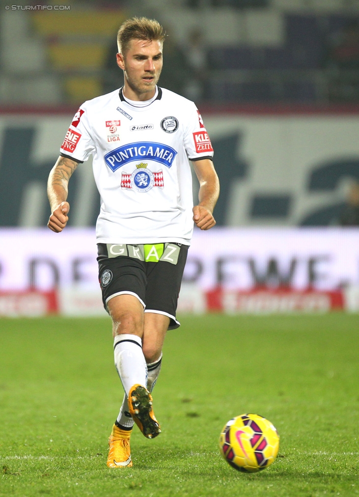 Austria Wien - Sturm Graz
Oesterreichische Fussball Bundesliga, 14. Runde, FK Austria Wien - SK Sturm Graz, Franz-Horr-Stadion Wien, 01.11.2014. 

Foto Thorsten Schick (Sturm) 
