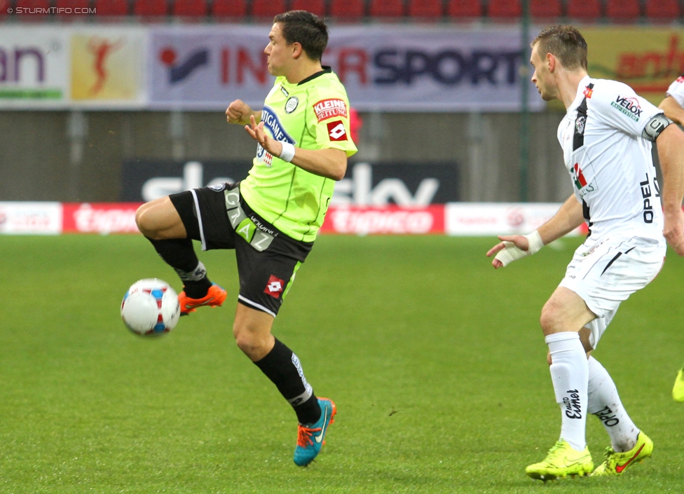 Wolfsberg - Sturm Graz
Oesterreichische Fussball Bundesliga, 15. Runde, Wolfsberger AC - SK Sturm Graz, Woertherseestadion Klagenfurt, 08.11.2014. 

Foto zeigt Marko Stankovic (Sturm)
