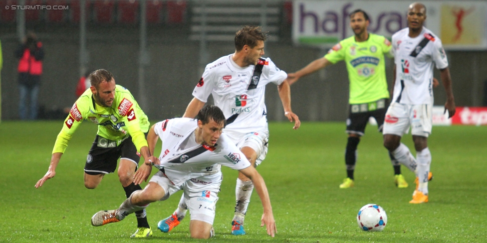 Wolfsberg - Sturm Graz
Oesterreichische Fussball Bundesliga, 15. Runde, Wolfsberger AC - SK Sturm Graz, Woertherseestadion Klagenfurt, 08.11.2014. 

Foto zeigt Martin Ehrenreich (Sturm)
