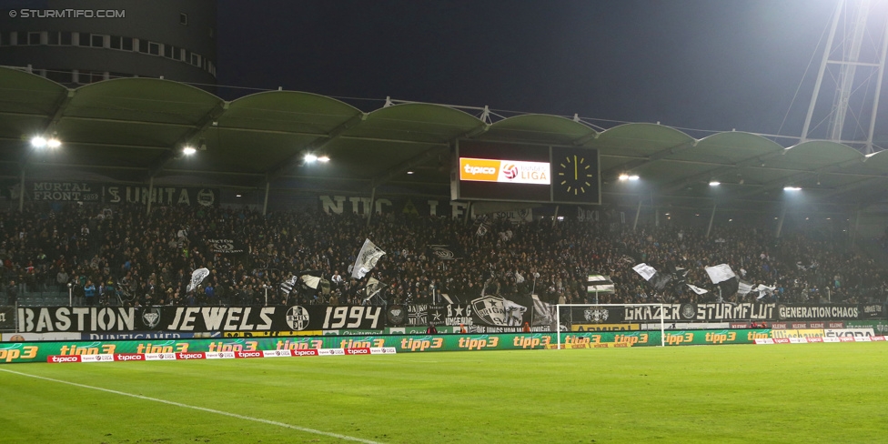 Sturm Graz - RB Salzburg
Oesterreichische Fussball Bundesliga, 16. Runde, SK Sturm Graz - FC RB Salzburg, Stadion Liebenau Graz, 23.11.2014. 

Foto zeigt Fans von Sturm
