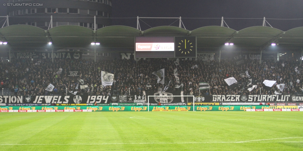 Sturm Graz - RB Salzburg
Oesterreichische Fussball Bundesliga, 16. Runde, SK Sturm Graz - FC RB Salzburg, Stadion Liebenau Graz, 23.11.2014. 

Foto zeigt Fans von Sturm
